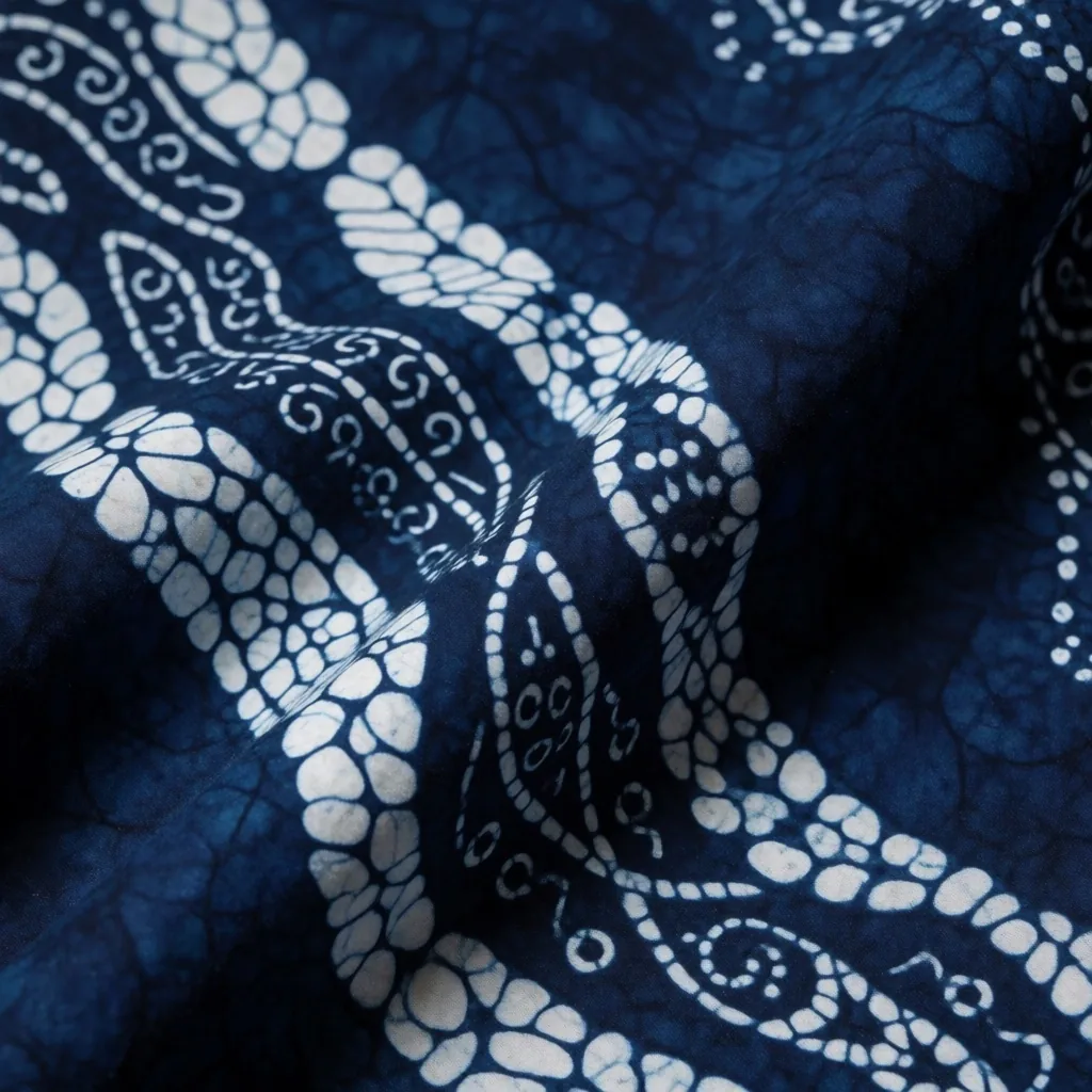 Tekstil batik Indonesia nuansa indigo